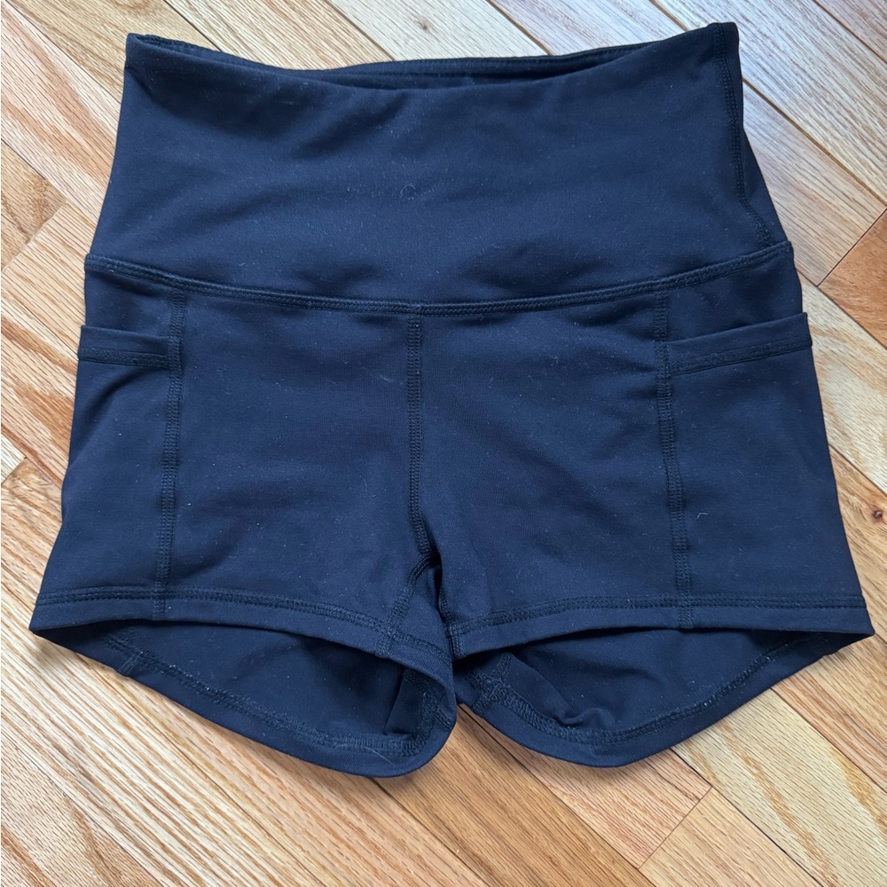 BuffBunny High-Waisted Black Athletic Shorts